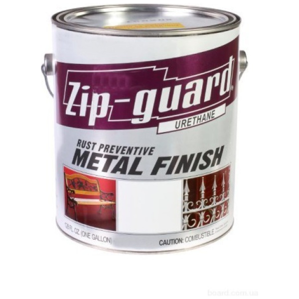 Краска для металла Zip Guard гладкая матовая белая ( G-3,785л )