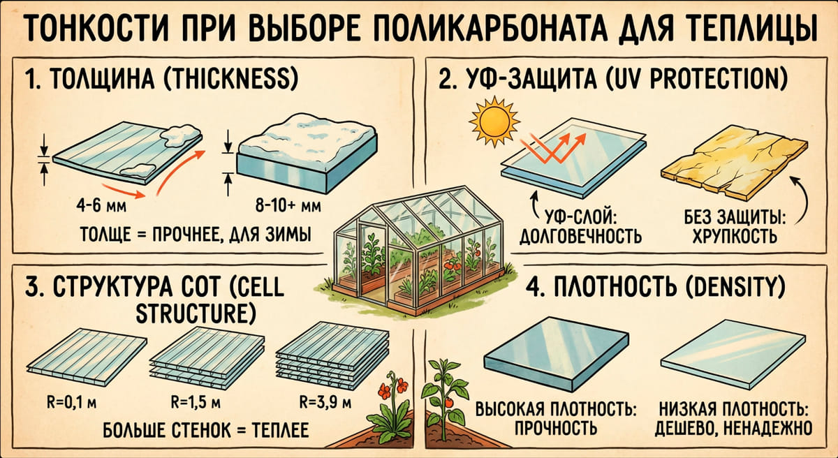 тонкости при выборе поликарбоната